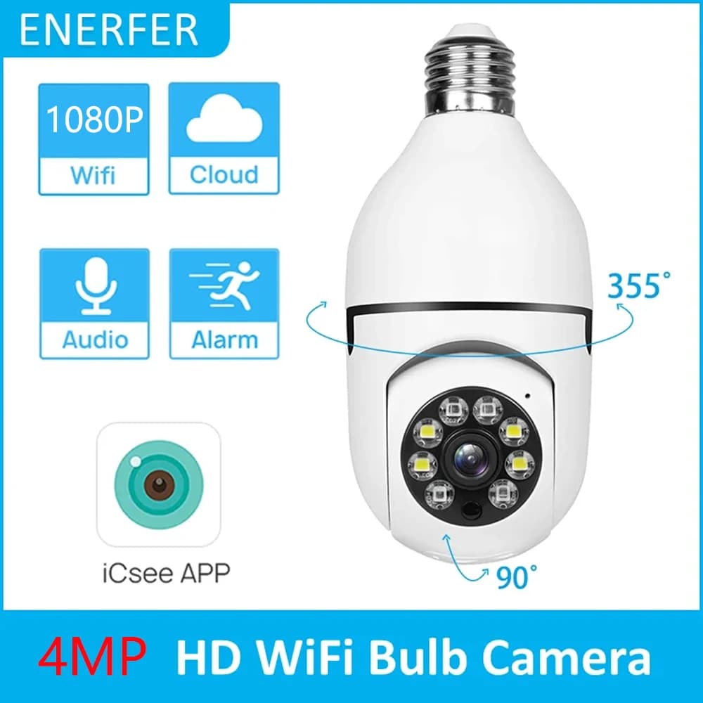 Inda-Caméra de vidéosurveillance intérieure, 4MP, WiFi, sécurité à domicile, document complet, visio
