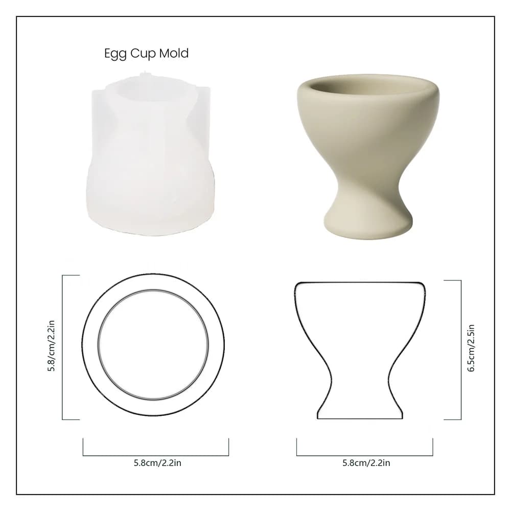 Nicole oeuf tasse béton Silicone moule bricolage porte-oeuf pour oeuf bouilli Silicone moules pour c