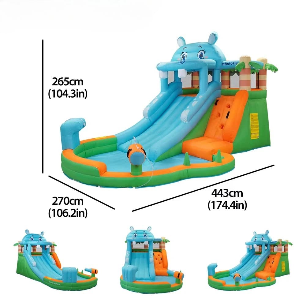 Maison de saut d'éléphant personnalisée, avec toboggan aquatique et château de rebond de piscine, ma