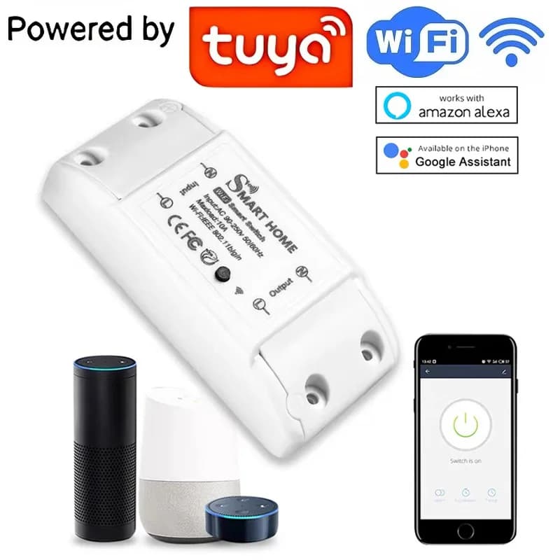 Maison intelligente Wifi commutateur à distance sans fil disjoncteur domotique lumière LED Module de