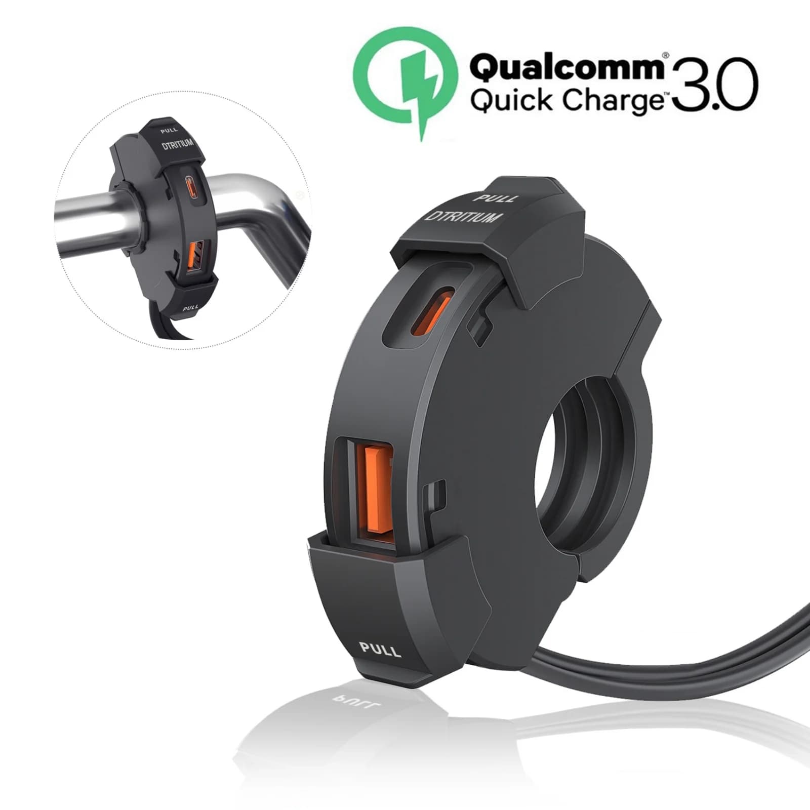 12v nouvelle Moto Usb chargeur rapide prise étanche avec Type C Port de téléphone portable prise de