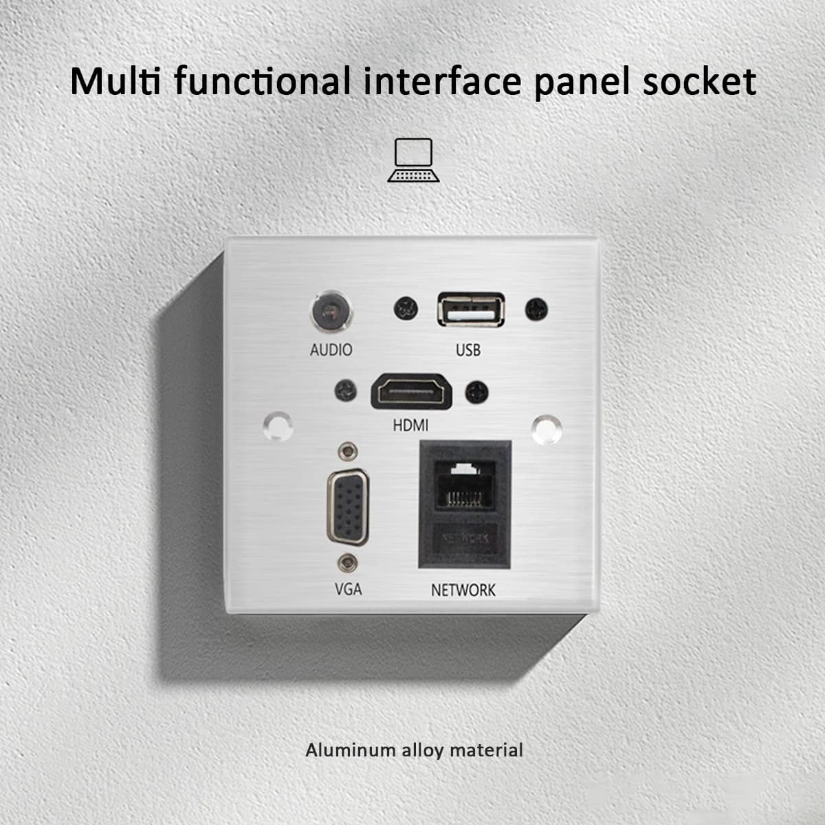 Panneau petde signal audio haute définition, prise murale/agne de limitation, compatible avec HDMI,V