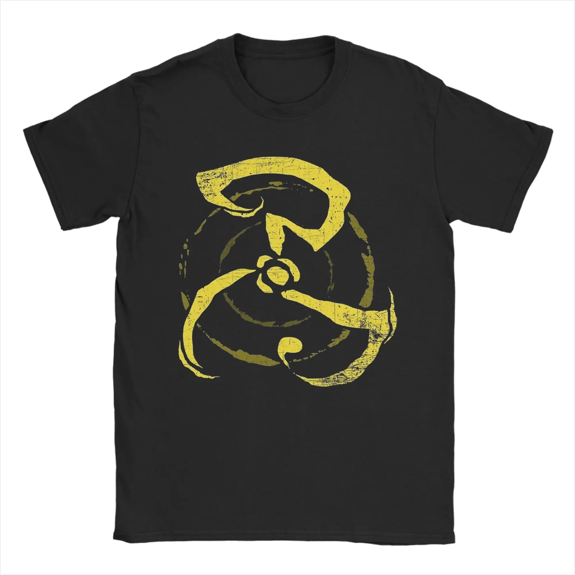 T-shirts jaunes pour hommes, motif 'Sign King in Yellow', en coton, nouveauté, manches courtes, col