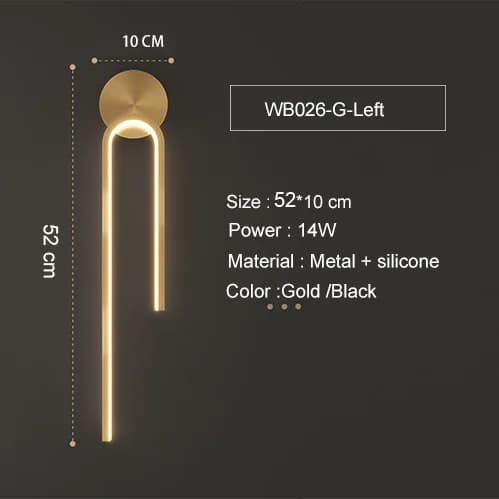 Lampe murale LED nordique moderne avec interrupteur, éclairage d'intérieur USB, luminaire décoratif