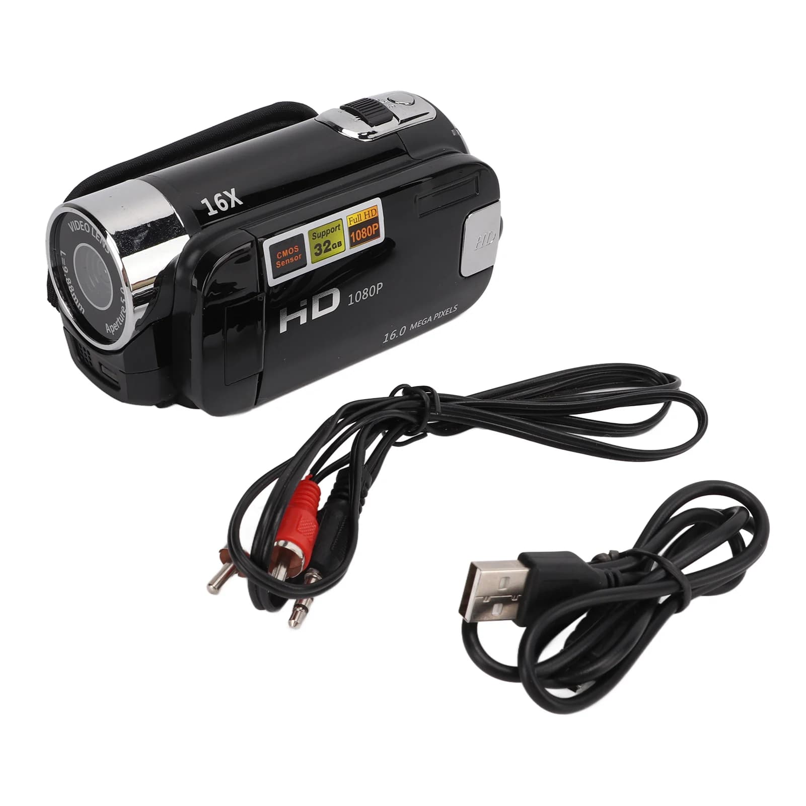Caméscope vidéo numérique avec écran couleur de 2.7 pouces, enregistreur de caméra, 16MP, Portable,