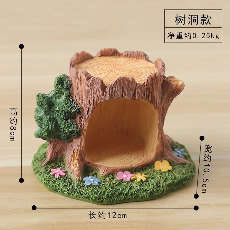 Décor créatif en résine avec trou d'arbre de forêt, décoration de bureau, maison, bureau, artisanat