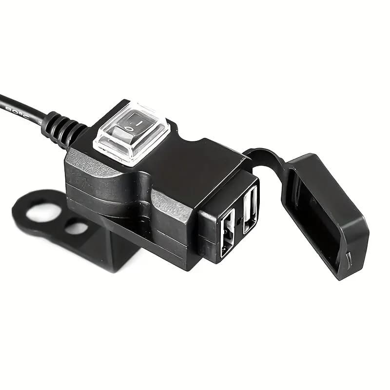 Chargeur USB étanche pour moto, adaptateur de rétroviseur, prise d'alimentation pour iPhone, Samsung