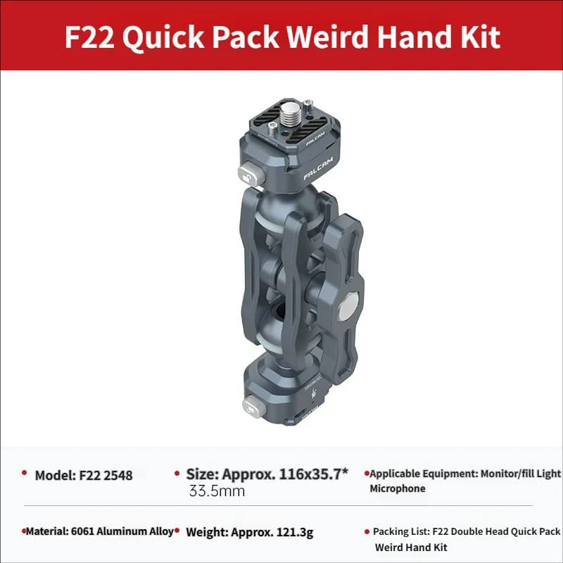 Falcam F22 Bras Magique Double Extrémité à Fixation Rapide pour Cage de Caméra, Support Universel po
