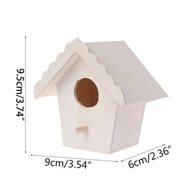 Maison de colibri en bois créative avec corde suspendue, jardinage domestique, 6 décorations, petit
