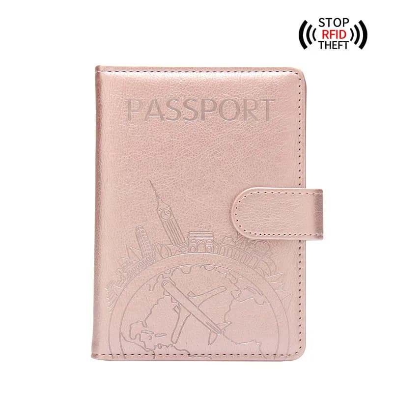 Couverture de passeport de tourisme mondial antimagnétique et antivol, sac portefeuille pour hommes
