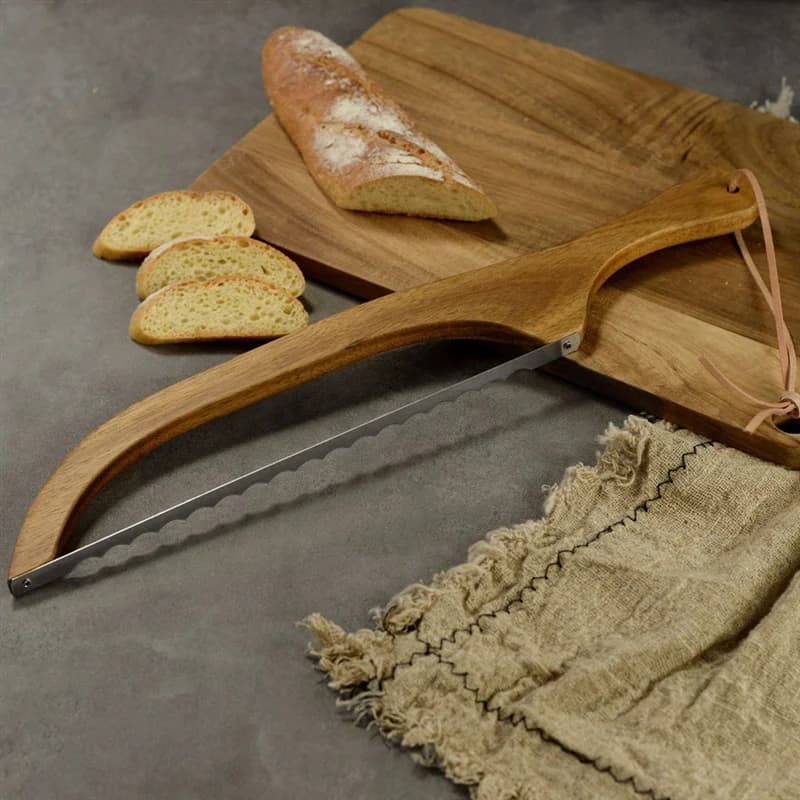 ABKJ-cie à pain trancheuse à Sandwich scie à pain Anti-flexion coupe-pain en bois pour pain maison
