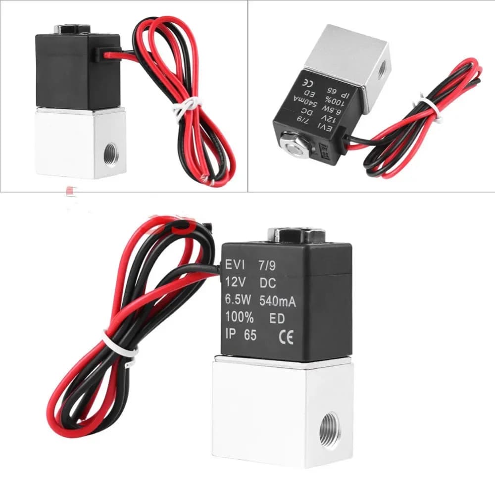 Électrovanne Pneumatique à Action Directe, 110V 220V, 1/4 Pouces, 2 Voies, Normalement Fermée, pour
