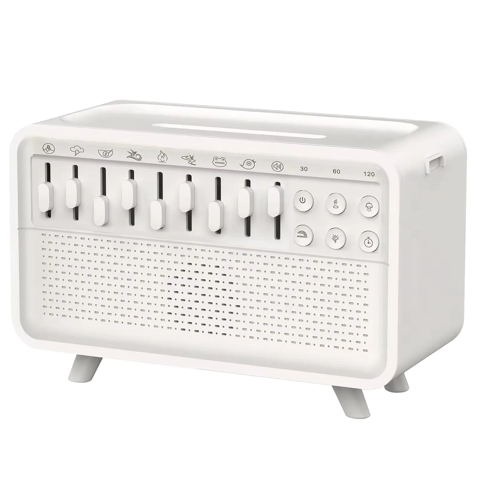 Haut-parleur Bluetooth HIFI 4 en 1, haut-parleur à bruit blanc LED, aide au sommeil, veilleuse, humi
