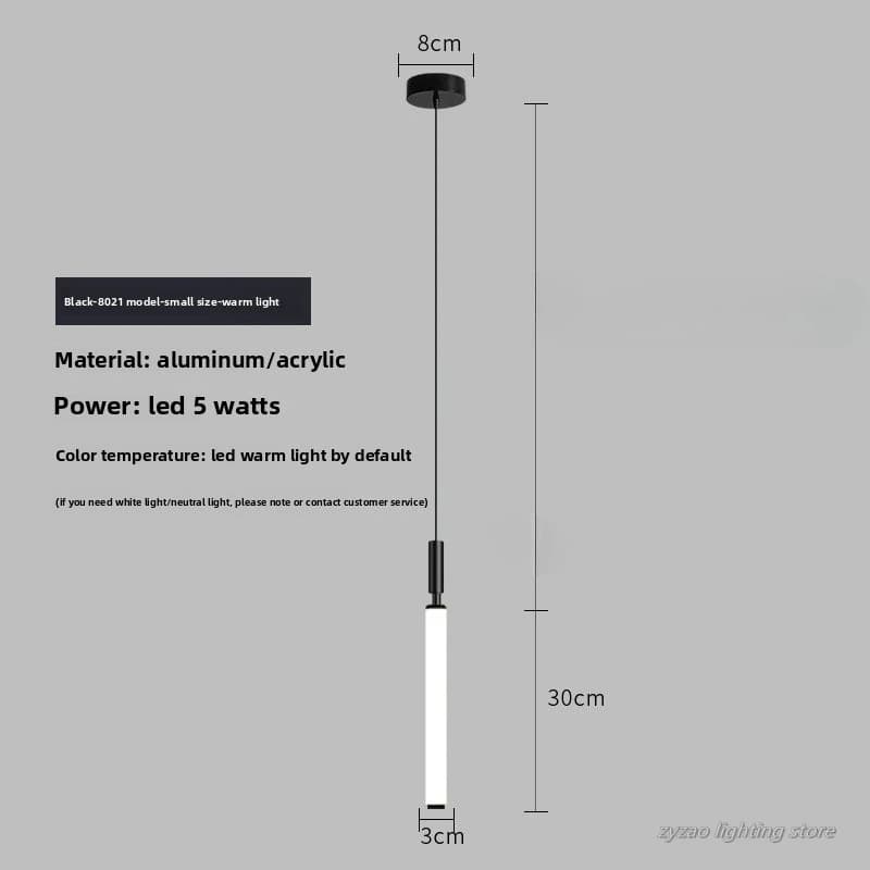 Tête de lit suspension ligne lumière moderne Simple petit pendentif LED lumière Internet célèbre pou