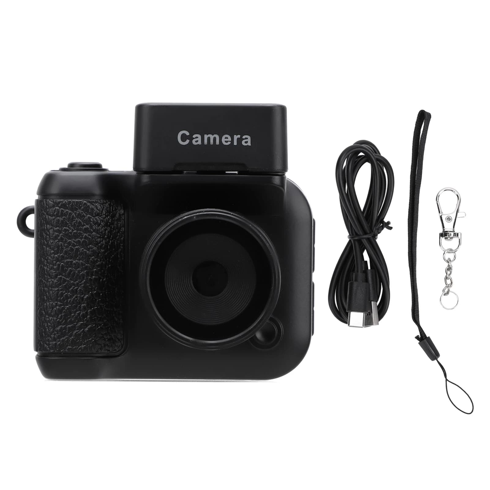 Caméra DV Caméra DV HD 1080P 2MP 160 ° Caméra vidéo Rechargeable portative d'angle d'objectif pour