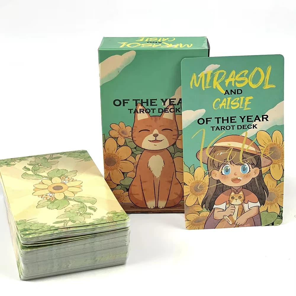 Jeu de Tarot de l'année, cartes de Tarot avec personnage de dessin animé mignon, jeux de fête pour a