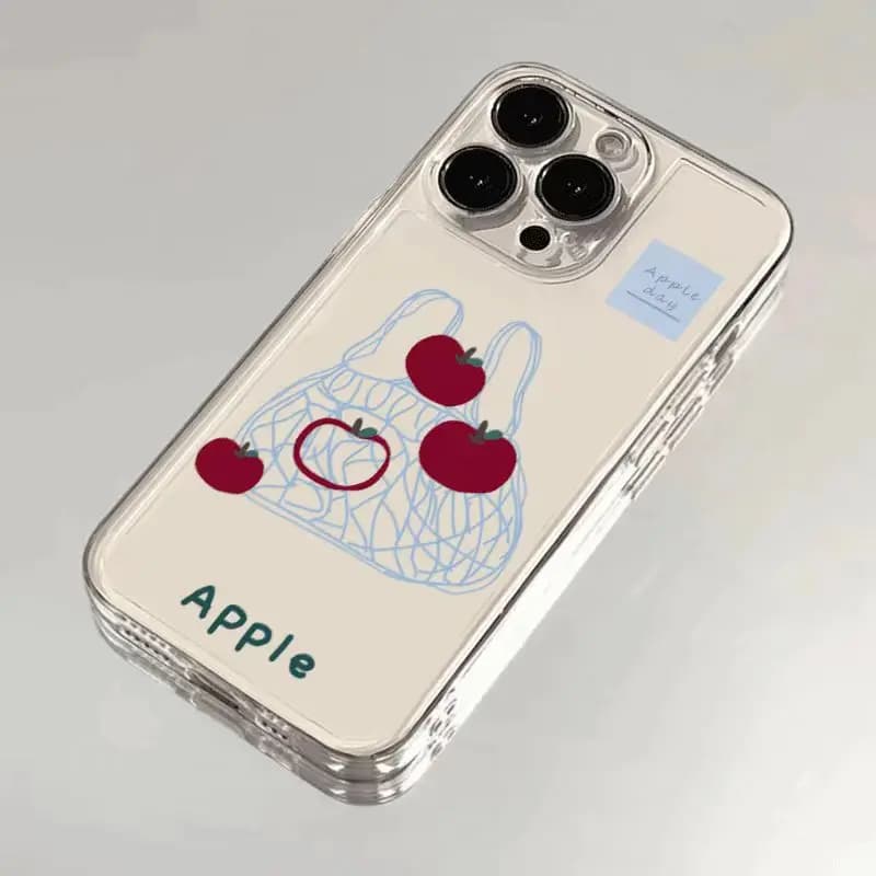 Fruite-Coque de téléphone Apple pour iPhone, coque transparente pour iPhone 16, 15, 14, 13, 12, 11 P