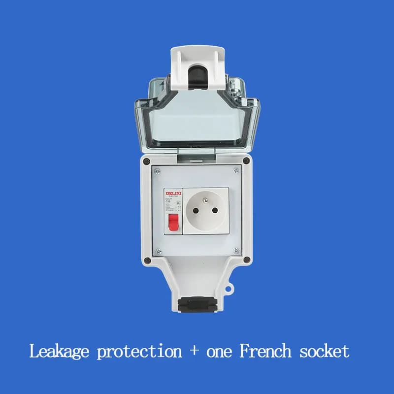 Prise étanche extérieure 86 type boîte étanche avec interrupteur de protection contre les fuites pri