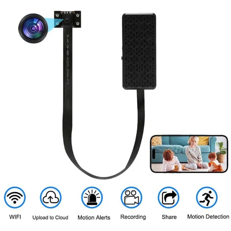 Mini caméra WiFi HD 4K, Vision nocturne, pour nounou, grand Angle, détection de mouvement, caméscope