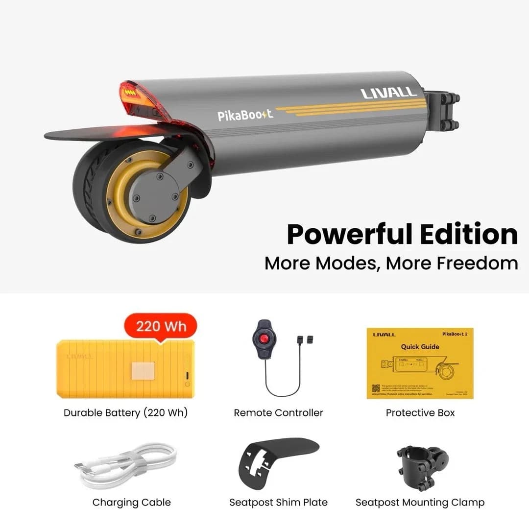 Kit de conversion d'assistance au vélo LIVALL, booster électrique pour vélo PikaBoost2, vélo électri