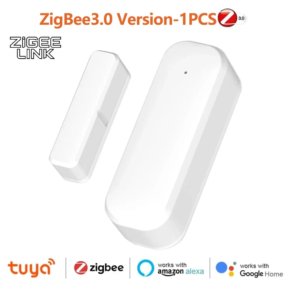 Capteur de porte et de fenêtre Zigbee, détecteur d'ouverture et de fermeture, alarme de sécurité pou