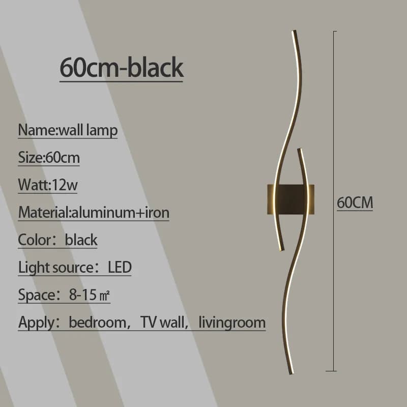 Applique Murale LED au Design Moderne et Simple, Luminaire Décoratif d'Nik, Idéal pour un Salon, une