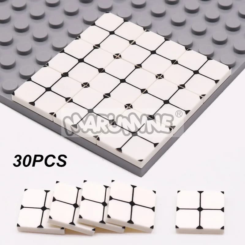 MARUMINE MOC City blocs sol 2x2 imprimé carrelage maison rue vue briques de construction bricolage p