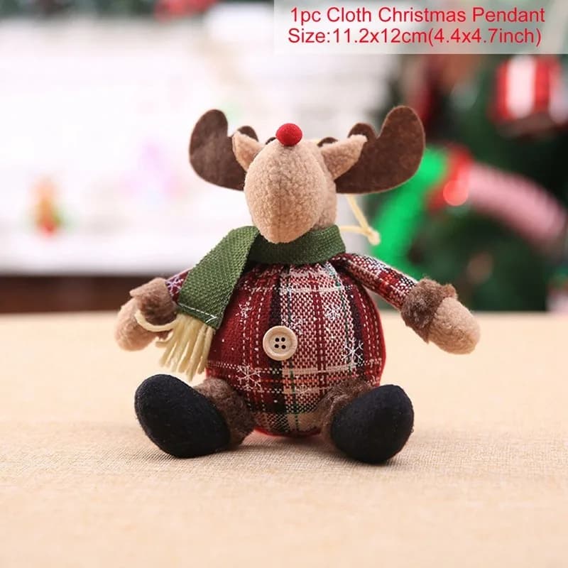 Poupée du père noël, décorations de joyeux noël pour la maison, ornements de Table, nouvel an 2024,