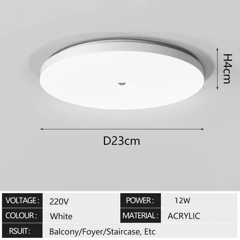 Plafonnier LED avec capteur de mouvement, détection infrarouge humaine, escalier, Garage, couloir, e