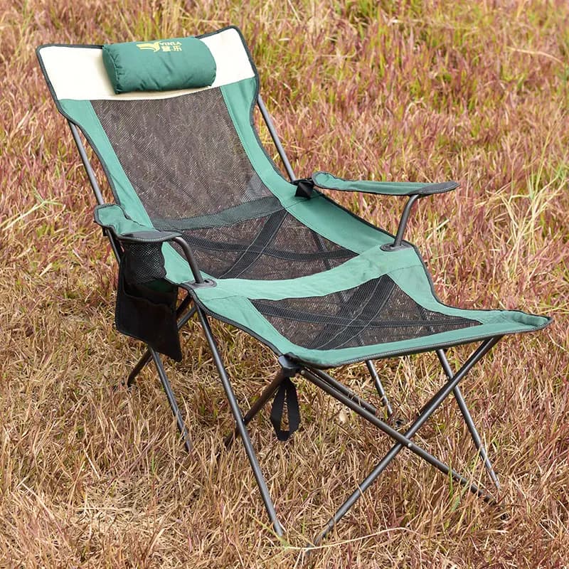Adultes en plein air chaise pliante longue inclinable porte-gobelet bras chaise pliante Relax confor