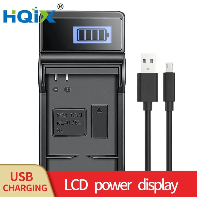 Chargeur de batterie HQIX NB-4L 4LH pour appareils photo Canon IXUS 120 220 255 130 100 40 55 65 75