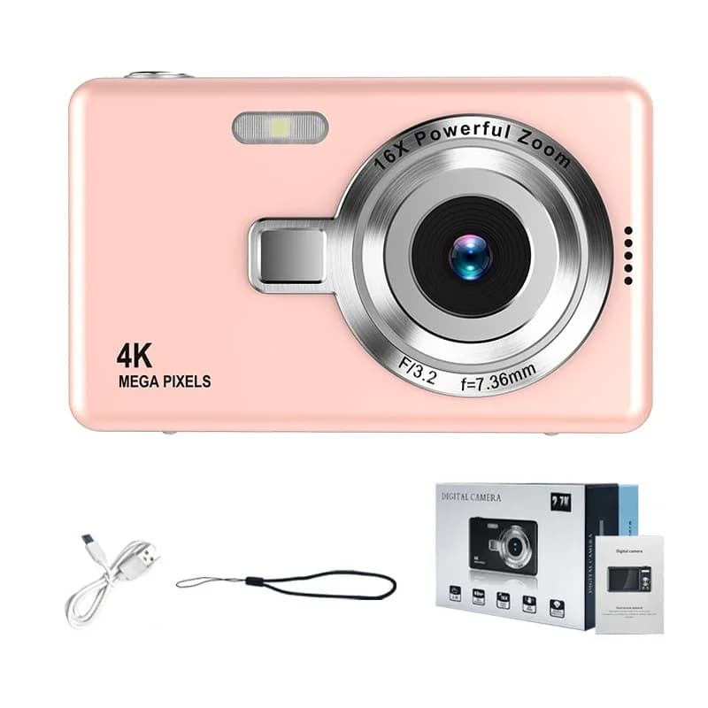 Appareil photo numérique pour enfants CCD 1080P 96MP avec autofocus, caméra de vlog, zoom 16X, camés