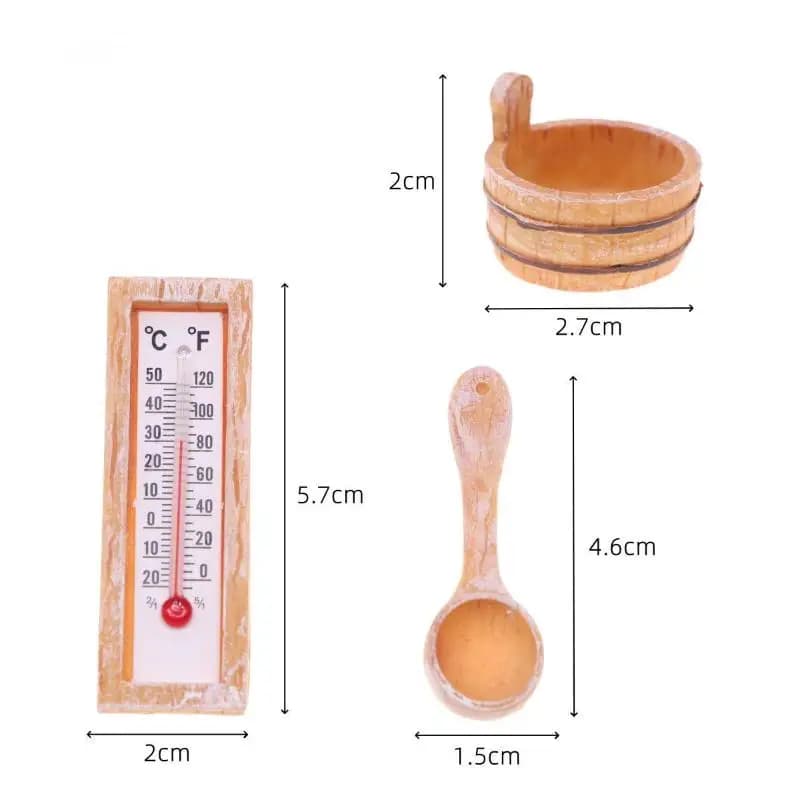 Scène de Sauna Miniature pour maison de poupée 1:12, modèle de meubles d'accessoires uniques pour la