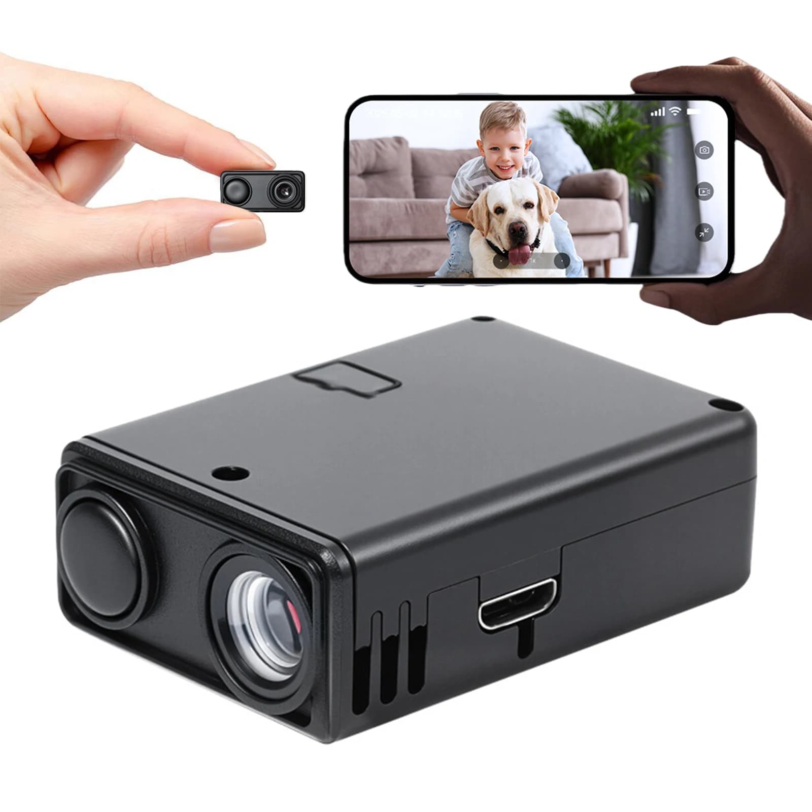 Mini caméra 4K WiFi, petite caméra de surveillance vidéo, détection de mouvement, application à dist