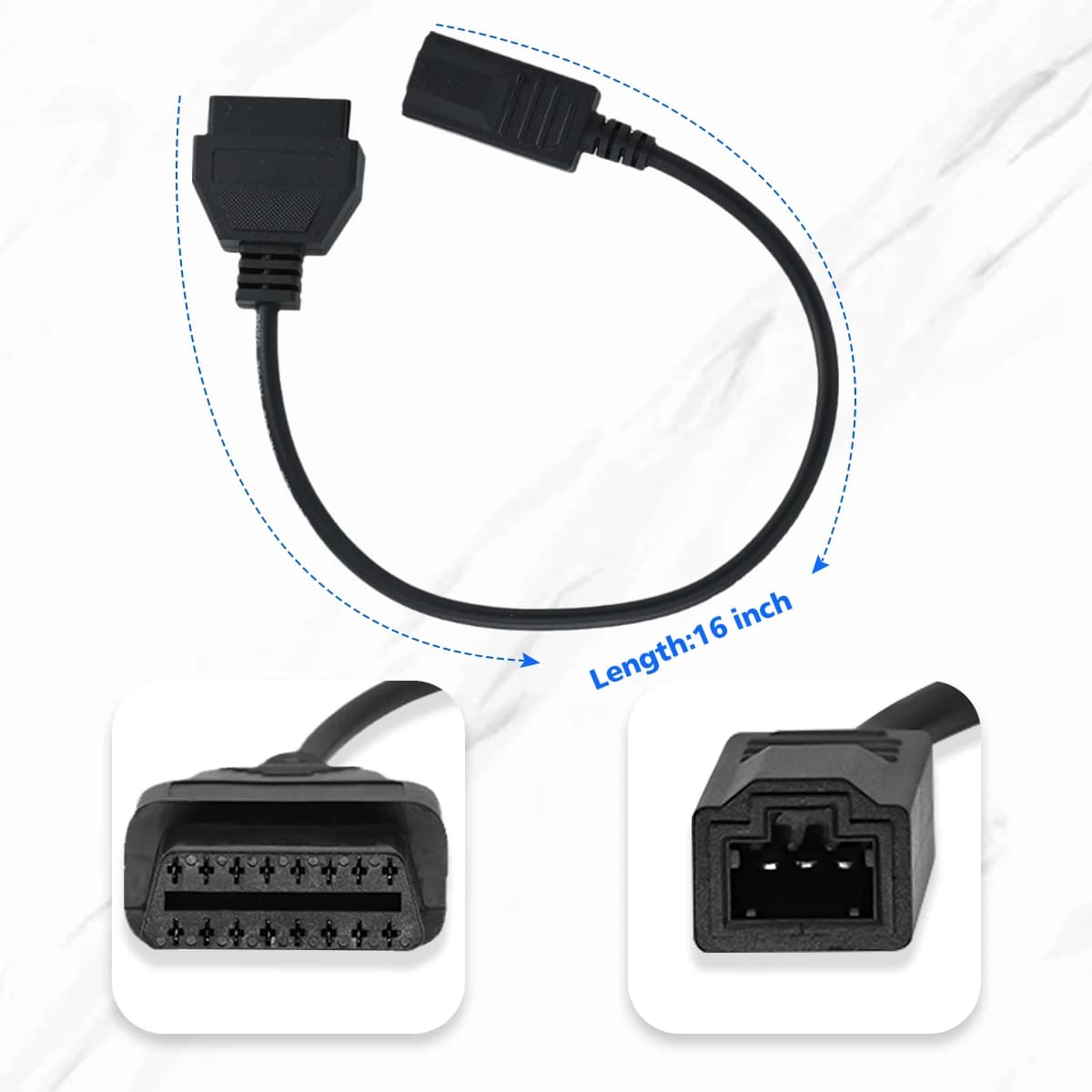 Câble OBD pour HONDA, adaptateur de diagnostic OBD2 3 broches pour Civic, Accord, Acura, Prelude, CR