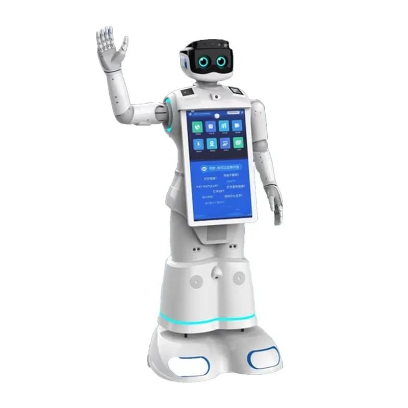 Robot de réception commerciale humanoïde personnalisé, Interaction vocale, Guide publicitaire de bie