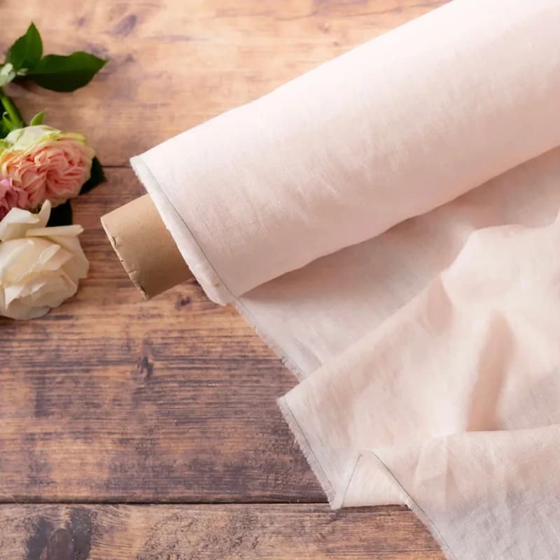 Tissu en lin pur 100% naturel, 280cm de large, tissu en lin français uni de couleur unie pour la cou