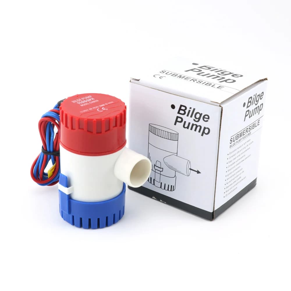 Pompe à eau sous vide 12V, pompe de cale Submersible pour bateau marin, 1100GPH, utilisée dans les b