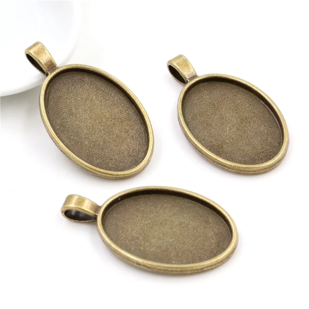 Cabochon camée ovale 20x30mm, 10 pièces, pendentif, Base vierge, plateau de lunette, bricolage, fabr