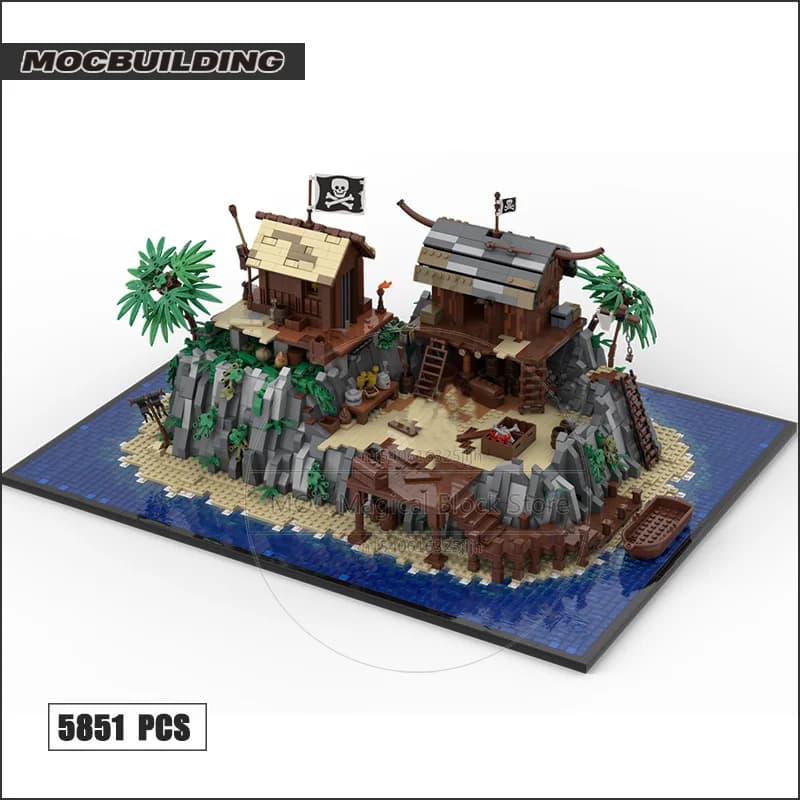 UCS cachette film île Moc blocs de construction bricolage technologie d'assemblage briques château A