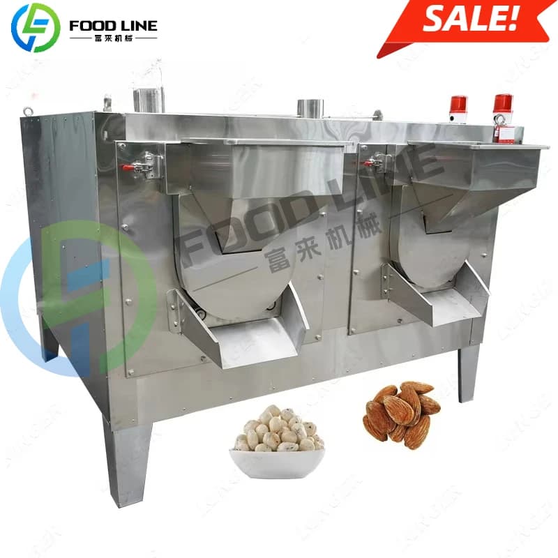Machine à rôtir/torréfacteur à tambour rotatif, soja, cacahuètes, amandes, noix de cajou, châtaigne