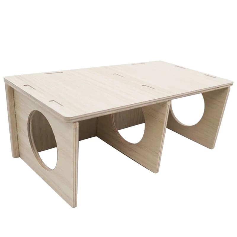Niche en bois naturel pour hamster, abri pour gerbille, matériaux naturels, cochons d'Inde
