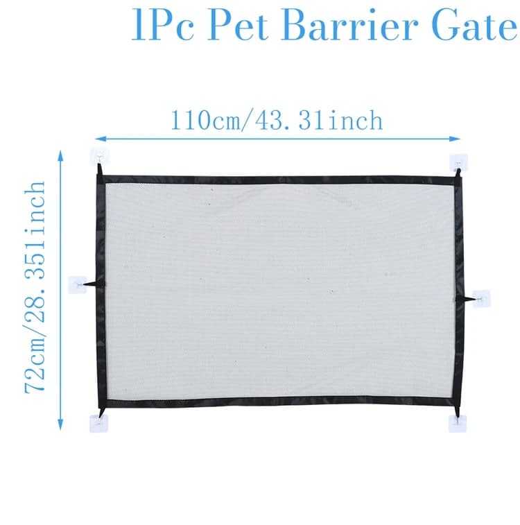 Clôture de sécurité pour chien avec 6 crochets, réseau isolé pour animaux de compagnie, barrière d'e