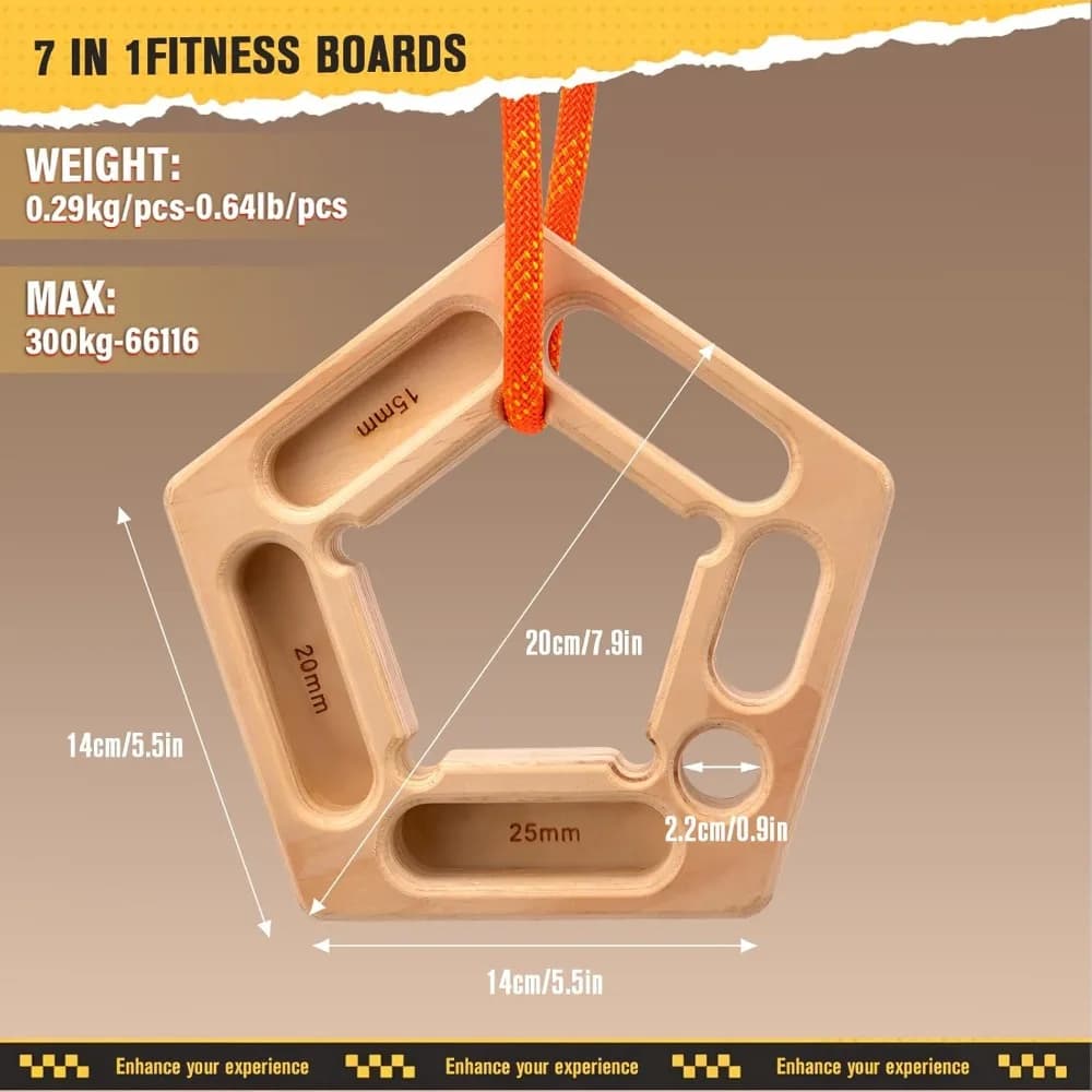 Planche d'escalade pour l'entraînement des doigts, renforcement de la préhension pour tractions, ent