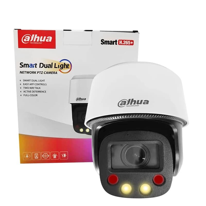 Dahua 4MP caméra PTZ couleur suivi automatique intelligent lumière chaude et son caméra d'avertissem