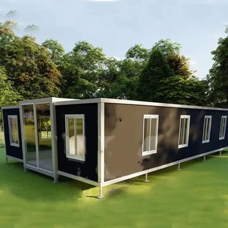 Maison conteneur de luxe, préfabriquée, modulaire, pliable, en kit, mini-villa, maisons conteneurs e
