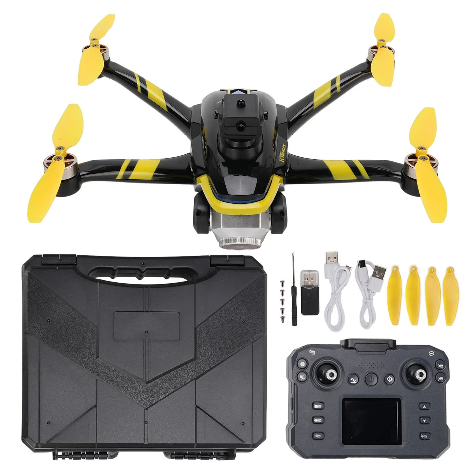 Drone télécommandé avec écran, caméra haute définition 4K, évitement d'obstacles intelligent, quadri