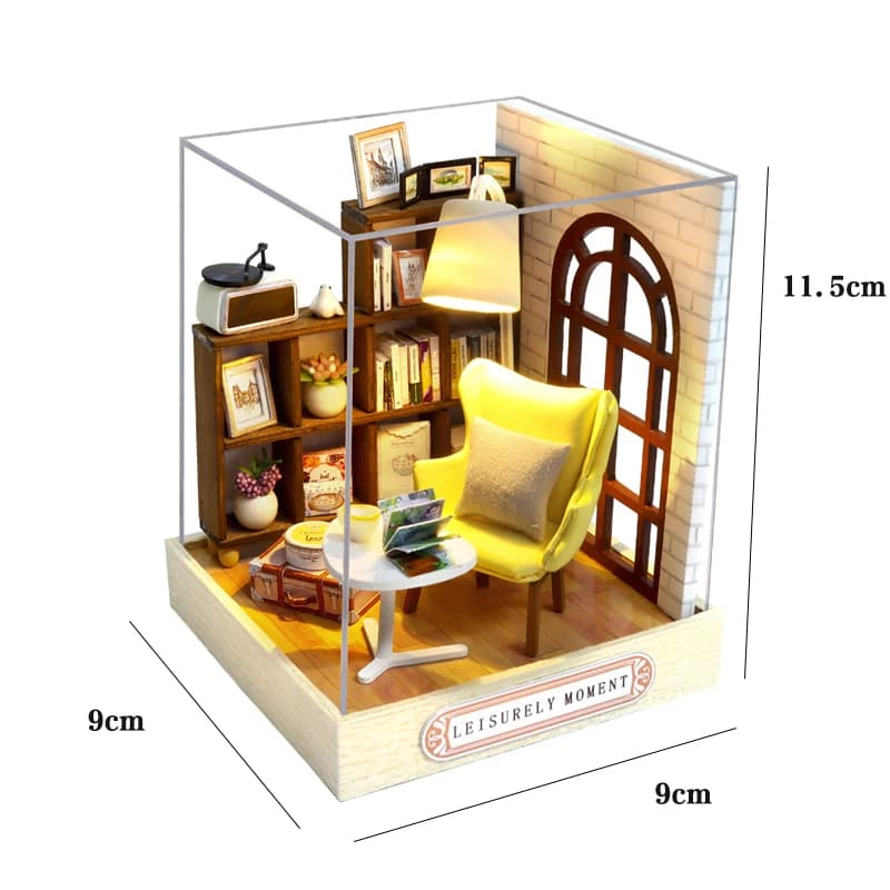 Zuuton Kit de Maison de Poupée Miniature DIY Villa Rose à 2 Étages avec Lumières LED et Meubles de T