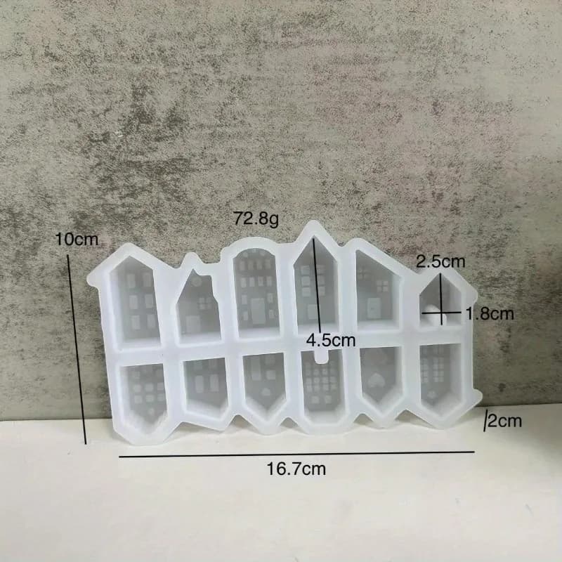 Moules à bougies pour petite maison à 12 trous, Mini maisons, plâtre, béton, ciment, arôme, savon, p