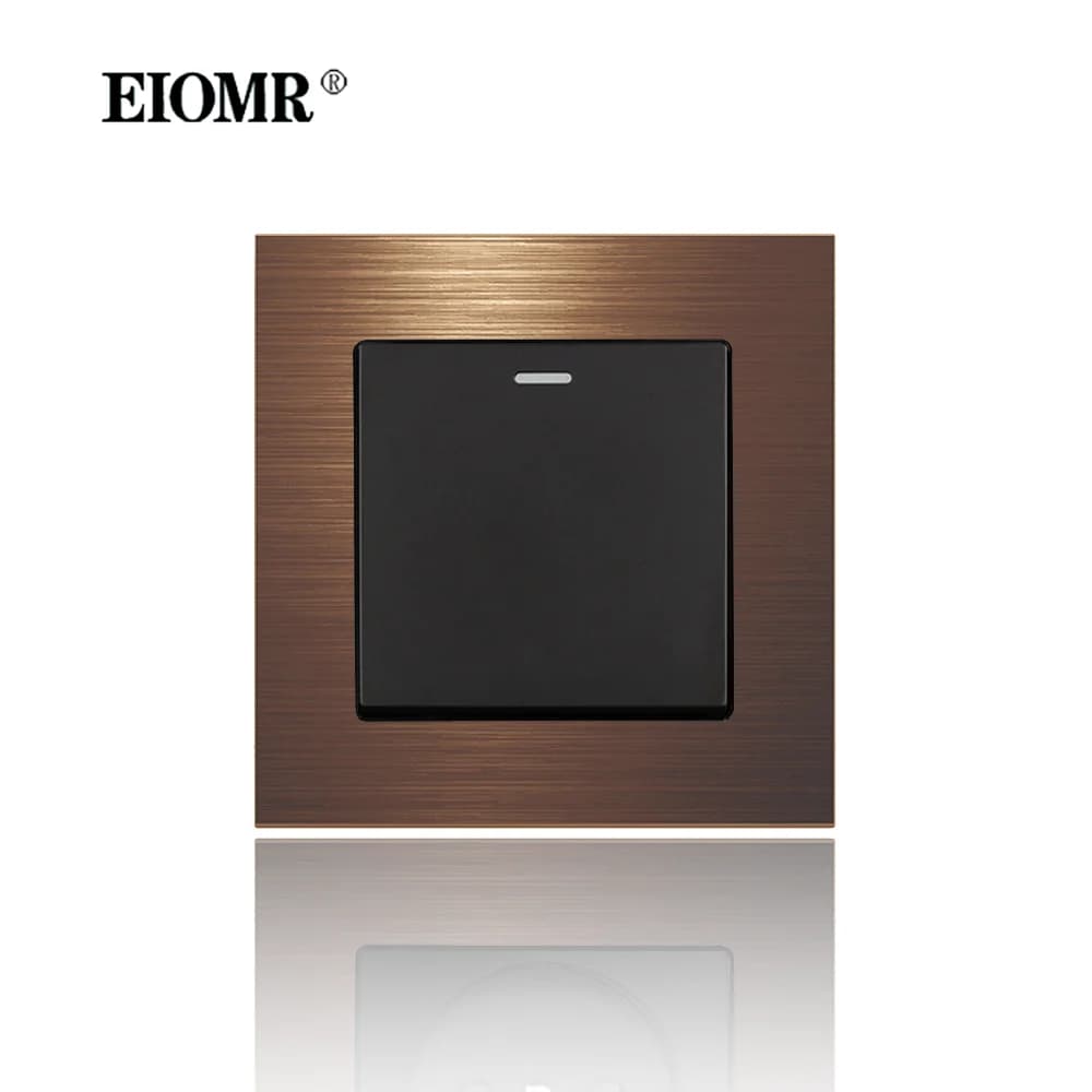 EIOMR France Prises électriques standard Panneau en alliage d'aluminium rouge 86mm,146mm 220V 16A In